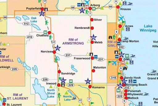 Map of the RM of Armstrong